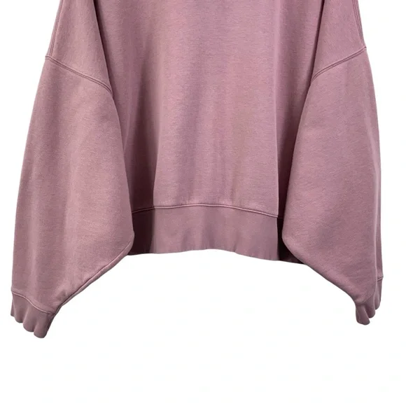 ADIDAS ORIGINALS Size XL Sweatshirt Cropped Loose Fit Magic Mauve Oversized C18 - Picture 4 of 10